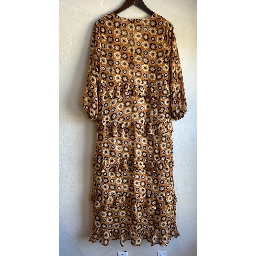 Show Me Your Mumu Fleetwood Maxi Dress M NWT Retro Floral Hippie Tiered Ruffle - Picture 2 of 7